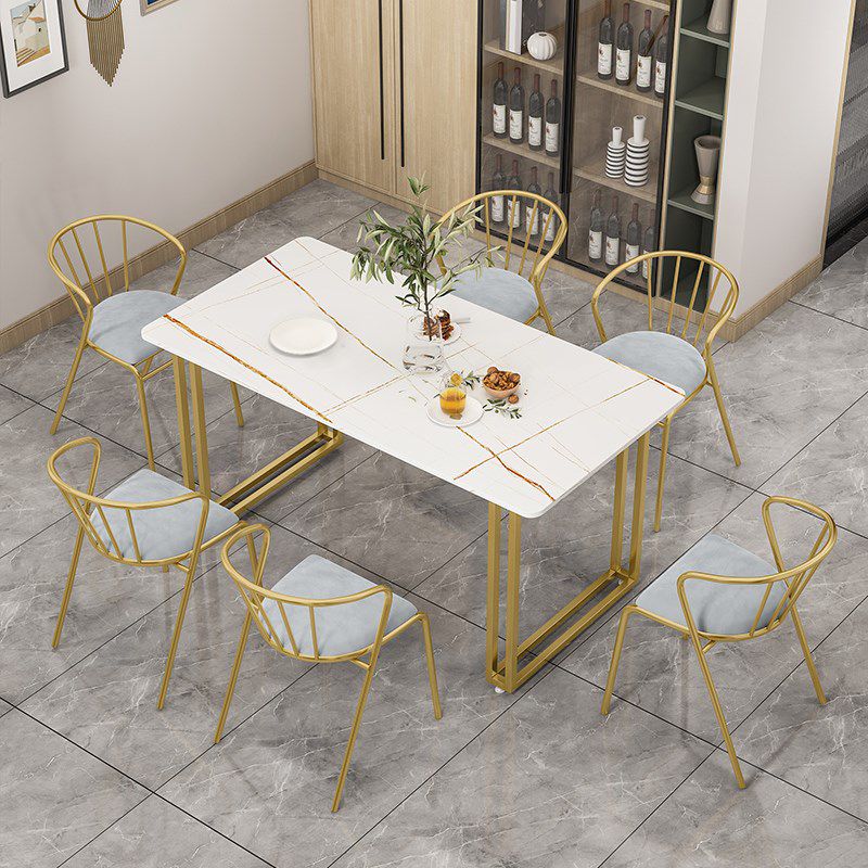 Sintered Stone Dining Table Traditional Luxury Sled Table with Gold Frame Clearhalo ' dining_table' 'Dining Tables & Seating' 'Dining Tables' 'furn' 'furn_dining_table' 'Furniture' 'furniture_dining_table' 'Kitchen & Dining Furniture' 'kitchen&dining_furn' 'kitchen' 'kitchen_dining_table' 1200x1200_155836d1-7067-44a9-bccd-aca9c9a34725