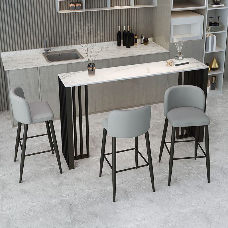 Modern Rectangle Sintered Stone Top Bar Table for Kitchen Dining Room Clearhalo 'Bar Furniture' 'Bar Tables' 'bar_tables' 'furn' 'furn_bar_tables' 'Furniture' 'Kitchen & Dining Furniture' 1200x1200_15593d3d-e00d-40f4-9436-52fb5d8e8b57
