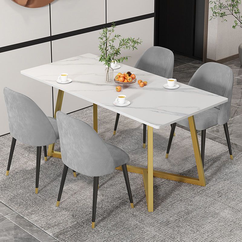 Glam Style 1/2/5 Pieces Dining Table Set Sintered Stone Table and Chair Set Clearhalo 'Dining Room Sets' 'Dining Tables & Seating' 'dining_room_set' 'furn' 'furn_dining_room_set' 'Furniture' 'furniture_dining_room_set' 'Kitchen & Dining Furniture' 'kitchen&dining_furn' 'kitchen' 1200x1200_15595c04-f101-43dd-b8ee-adf3eaf7008c