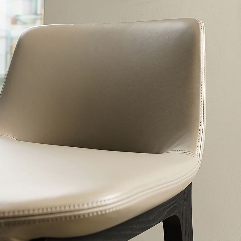 Scandinavian Solid Wood Bar Stool Backrest Counter Stool in Gray
