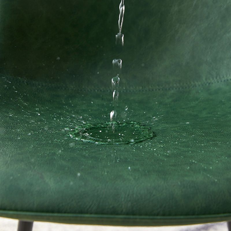 Scandinavian Home Side Chair Metal Solid Back Upholstered Dining Room Chair Clearhalo ' kitchen&dining_furn' 'Dining Chairs' 'Dining Tables & Seating' 'dining_chair' 'furn' 'furn_dining_chair' 'Furniture' 'furniture_dining_chair' 'Kitchen & Dining Furniture' 'kitchen' 1200x1200_155c8e00-dc86-40ca-9306-5c99ced0407d