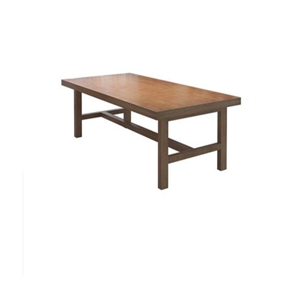 Living Room Solid Wood Table Rectangular Brown Office Desk,29.5-inch High