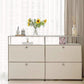 Sideboard in metallo bianco con cassetti a buffet da pranzo interno moderno