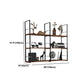 Wall Unit Industrial Bookshelf with Iron Frame Pine Wood Bookshelf Clearhalo 'Bookcases' 'furn' 'furn_bookcases' 'Furniture' 'furniture_bookcases' 'kitchen' 'kitchen_bookcases' 'Living Room Furniture' 'Office Furniture' 1200x1200_155f6de5-8f46-4757-a80d-bf78f5056ba8