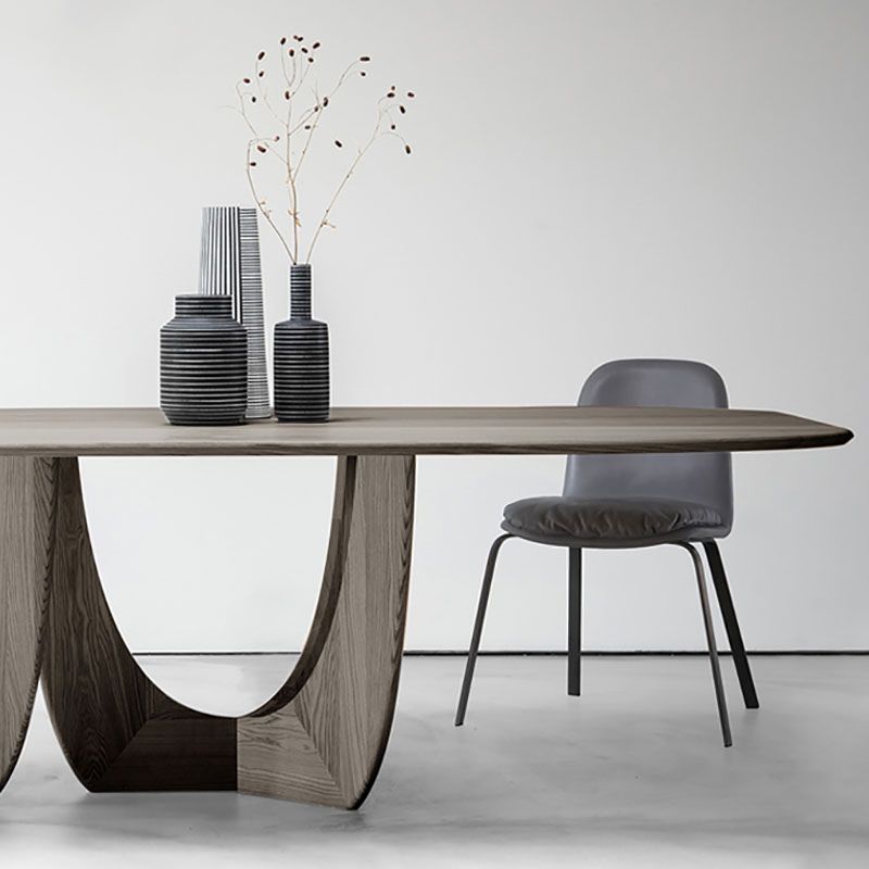 Contemporary Dining Table Oval Solid Wood Dinner Table Home Kitchen Dinner Clearhalo 'Dining Tables & Seating' 'Dining Tables' 'dining_table' 'furn' 'furn_dining_table' 'Furniture' 'Kitchen & Dining Furniture' 1200x1200_1562068d-ba29-48c7-b468-2966c5ebc930