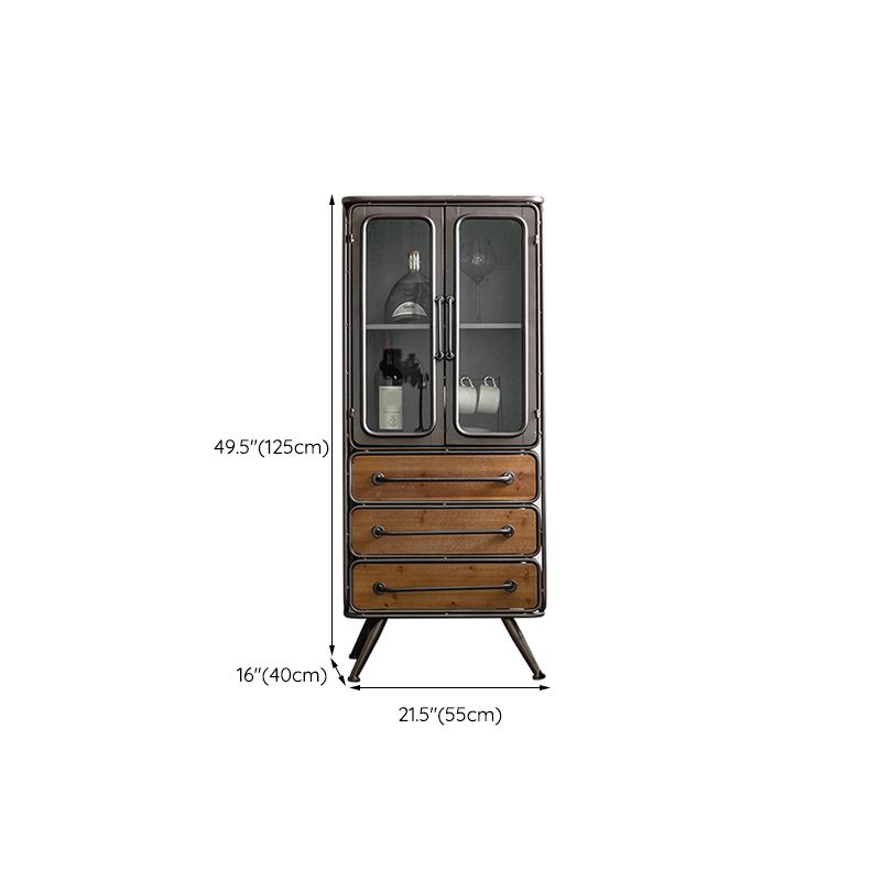 Industrial Rectangle Solid Wood With Doors Cabinet Distressed Wood Accent Cabinet Clearhalo 'Cabinets & Chests' 'cabinets_chests' 'furn' 'furn_cabinets_chests' 'Furniture' 'Living Room Furniture' 1200x1200_15631c21-0ea6-4251-9a0a-30a6f8e1aca6
