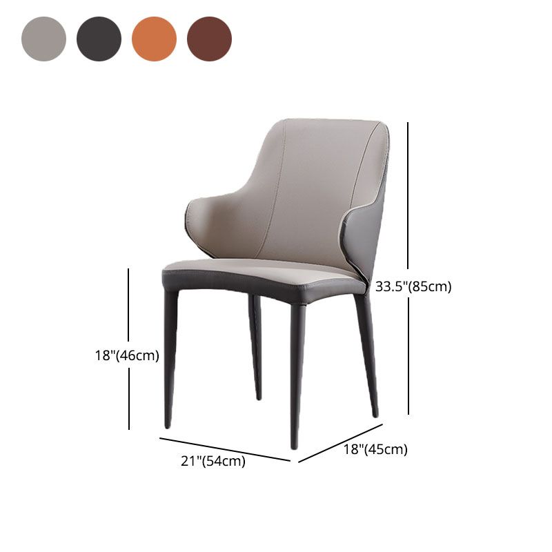 Contemporary Metal Dining Chair Upholstered Arm Chair for Restaurant Use Clearhalo 'Dining Chairs' 'Dining Tables & Seating' 'dining_chair' 'furn' 'furn_dining_chair' 'Furniture' 'Kitchen & Dining Furniture' 1200x1200_15632bdd-7134-441d-a033-ccc155f55f3b