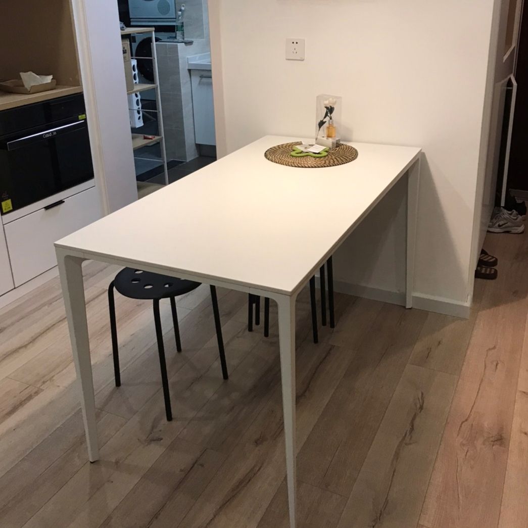 Rectangle Sintered Stone White Dining Table Simplicity 4 Legs Table for Dining Room Clearhalo ' dining_table' 'Dining Tables & Seating' 'Dining Tables' 'Furniture' 'furniture_dining_table' 'Kitchen & Dining Furniture' 'kitchen&dining_furn' 'kitchen' 'kitchen_dining_table' 1200x1200_1563f7a5-108f-43ef-baba-94ca840e0864