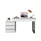 19.68" Wide Wood Vanity Set with Drawer Bright White Make-up Vanity