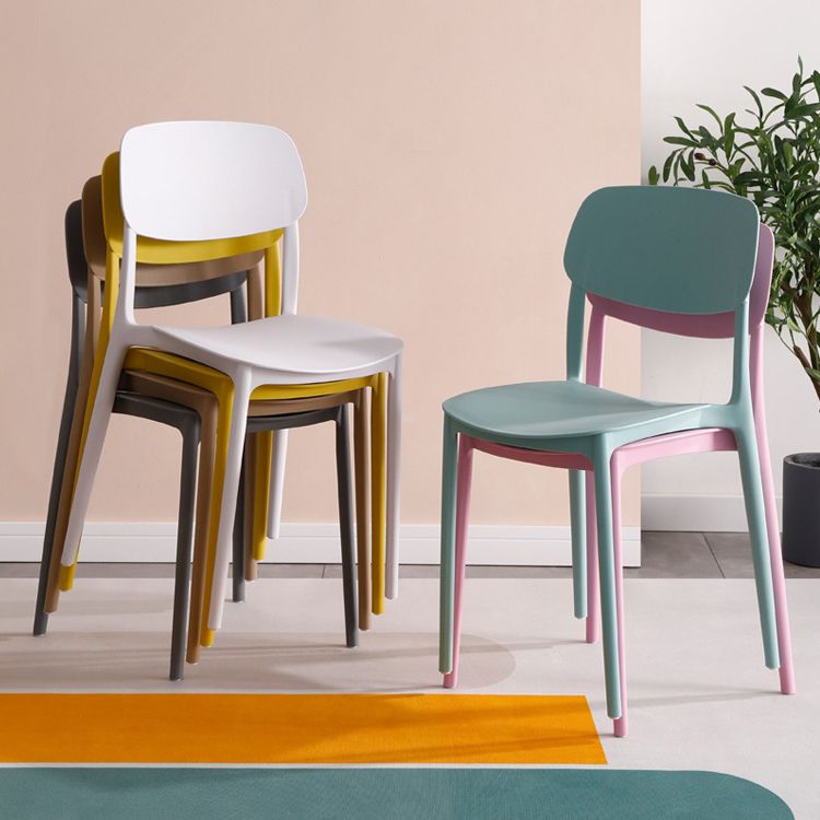 Modern Indoor-Outdoor Plastic Open Back Stackable Dining Side Chair Clearhalo 'Dining Chairs' 'Dining Tables & Seating' 'dining_chair' 'furn' 'furn_dining_chair' 'Furniture' 'Kitchen & Dining Furniture' 1200x1200_1564f340-d2e5-4b4a-8730-baf84eccabe2