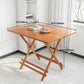 Modern Bamboo Pedestal Dining Table Natural Folding Table for Kitchen Clearhalo 'Dining Tables & Seating' 'Dining Tables' 'dining_table' 'furn' 'furn_dining_table' 'Furniture' 'furniture_dining_table' 'Kitchen & Dining Furniture' 'kitchen' 'kitchen_dining_table' 1200x1200_15659d51-3f22-4f22-a61a-fb1db52dc63e