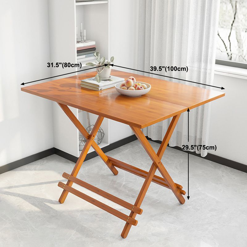 Modern Bamboo Pedestal Dining Table Natural Folding Table for Kitchen Clearhalo 'Dining Tables & Seating' 'Dining Tables' 'dining_table' 'furn' 'furn_dining_table' 'Furniture' 'furniture_dining_table' 'Kitchen & Dining Furniture' 'kitchen' 'kitchen_dining_table' 1200x1200_15659d51-3f22-4f22-a61a-fb1db52dc63e
