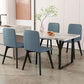 Contemporary Side Chair with Black Wood Legs Matte Finish Solid Back Dining Chair
