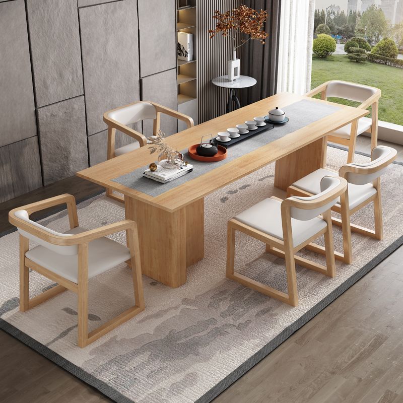 Home Scandinavian Style Wood Dining Chair Open Back Dining Chair with Arm Clearhalo ' kitchen&dining_furn' 'Dining Chairs' 'Dining Tables & Seating' 'dining_chair' 'furn' 'furn_dining_chair' 'Furniture' 'furniture_dining_chair' 'Kitchen & Dining Furniture' 'kitchen' 1200x1200_1566aadd-b285-4ecd-83f1-d29f2e6b17ff
