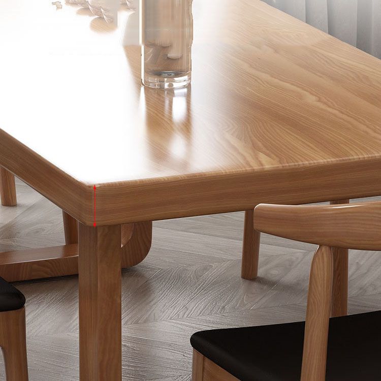 Natural Finish Massivholz Essset 1/7 Stücke Modernes Esseet Set mit Holzstühlen