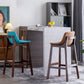 Scandinavia Style Bar-stool Wooden Legs Bucket Seat with Low Back for Kitchen Bar Clearhalo 'Bar Furniture' 'Bar Stools' 'bar_stools' 'furn' 'furn_bar_stools' 'furniture_bar_stools' 'Kitchen & Dining Furniture' 'kitchen&dining_furn' 'kitchen' 'kitchen_furn' Furniture' 1200x1200_1566d9a5-6c94-4e06-b4f7-e82b7b1bb6ad