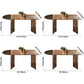 Contemporary Tempered Glass Dining Table Double Pedestal Dining Table for Dining Room Clearhalo ' dining_table' 'Dining Tables & Seating' 'Dining Tables' 'Furniture' 'furniture_dining_table' 'Kitchen & Dining Furniture' 'kitchen&dining_furn' 'kitchen' 'kitchen_dining_table' 1200x1200_156774d5-b49d-4428-925c-d2ca954bdb26