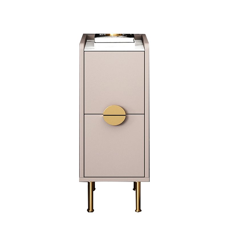 Glam Stone Top Bed Nightstand 2-Drawer Imitation Wood Legs Included Night Table Clearhalo 'Bedroom Furniture' 'furn' 'furn_night_stand' 'Furniture' 'night_stand' 'Nightstands' 1200x1200_156807ed-4fad-4d3a-a5a1-b50dc639884e