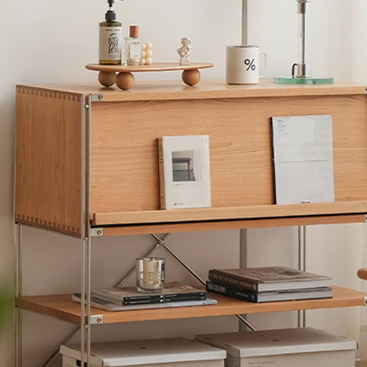 Industrial Accent Cabinet with 2 Shelves and 1 Door in Solid Wood Clearhalo 'Cabinets & Chests' 'cabinets_chests' 'furn' 'furn_cabinets_chests' 'Furniture' 'Living Room Furniture' 1200x1200_156b3aa5-ab66-4e6d-8830-2fd92db94714