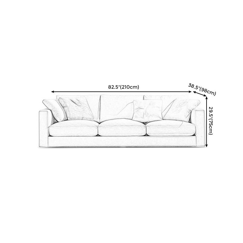 Rectangular Sofa with Pillow Back and Feather/sponge/latex Cushion Filled with Pine Frame Clearhalo 'furn' 'furn_sofas' 'Furniture' 'furniture_sofas' 'kitchen' 'kitchen_sofas' 'Living Room Furniture' 'Sofa' 'sofas' 1200x1200_156ba657-02f0-4166-92fc-31ce0b3b777e