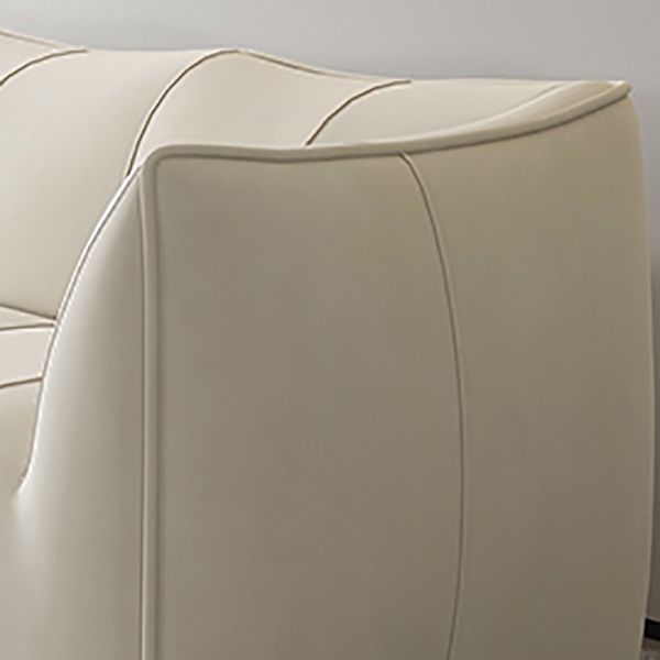 Contemporary White Cushions Flared Arm Fabric Living Room Seating Clearhalo 'furn' 'furn_sofas' 'Furniture' 'Living Room Furniture' 'Sofa' 'sofas' 1200x1200_156f2702-9001-4d2b-979f-f37f162335ed