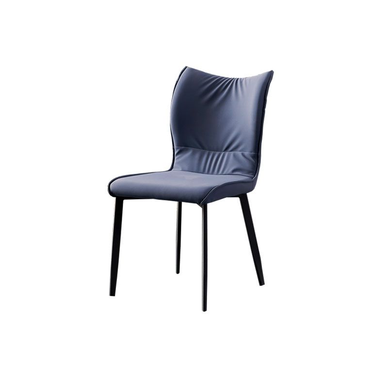 Contemporary PU Leather Dining Chairs Armless Solid Back Side Chairs for Home Use Clearhalo ' kitchen&dining_furn' 'Dining Chairs' 'Dining Tables & Seating' 'dining_chair' 'furn' 'furn_dining_chair' 'Furniture' 'furniture_dining_chair' 'Kitchen & Dining Furniture' 'kitchen' 1200x1200_157295db-21e4-4365-ad98-8afa295ba9e9