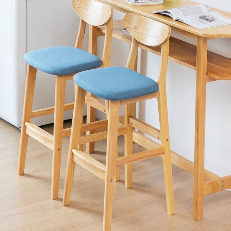 Modern Counter Bar Stool Armless Wood Bar Stool with Footrest and Backrest Clearhalo 'Bar Furniture' 'Bar Stools' 'bar_stools' 'furn' 'furn_bar_stools' 'furniture_bar_stools' 'Kitchen & Dining Furniture' 'kitchen&dining_furn' 'kitchen' 'kitchen_furn' Furniture' 1200x1200_15730bf9-5fd0-4a4b-b929-19a633581b15