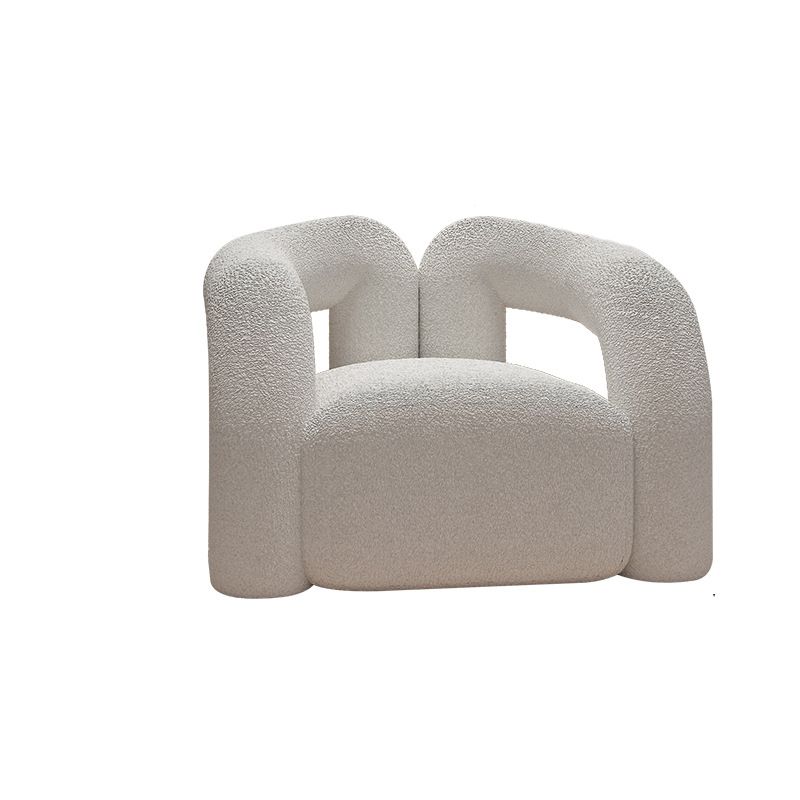 Hedendaagse stijl gebogen bankverklaring Tuxedo Arm Sofa in wit