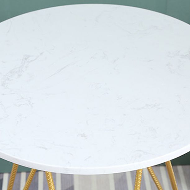 Modern Round Dining Set with Metal Chairs 1/3 Pieces Stone Top Dinette Set for Kitchen Clearhalo 'Dining Room Sets' 'Dining Tables & Seating' 'dining_room_set' 'furn' 'furn_dining_room_set' 'Furniture' 'Kitchen & Dining Furniture' 1200x1200_15758490-253b-48cf-9670-eb729a74f51b