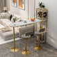 Glam Style Stone Pub Dining Set 1/2/3 Pcs Specialty Pub Set for Indoor
