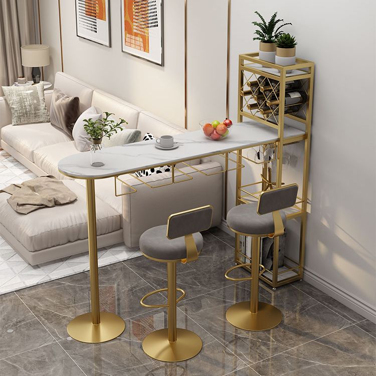 Glam Style Stone Pub Dining Set 1/2/3 Pcs Specialty Pub Set for Indoor