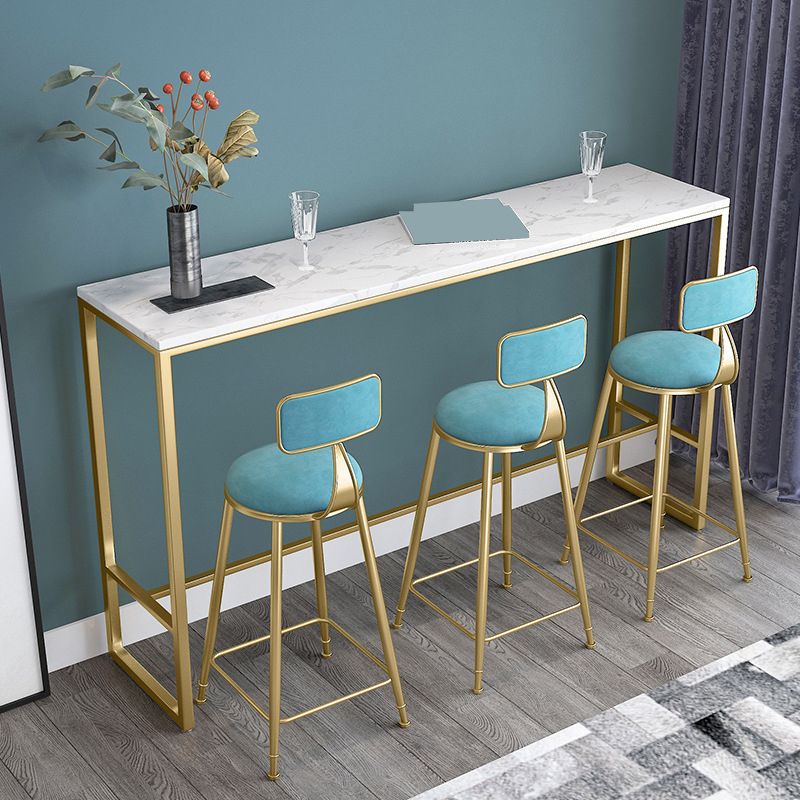 Glam Round Bar Stools Armless Backrest Dining Stools with Cushion Clearhalo 'Bar Furniture' 'Bar Stools' 'bar_stools' 'furn' 'furn_bar_stools' 'Furniture' 'Kitchen & Dining Furniture' 1200x1200_157aa9de-692c-4914-93c2-fdcf481c3931