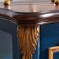 Mueble para TV de estilo tradicional, mueble para TV de madera de abedul con 6 cajones