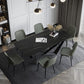 Rectangle Dining Table Set 1/2/7 Pcs Sintered Stone Table with Wingback Chairs Clearhalo 'Dining Room Sets' 'Dining Tables & Seating' 'dining_room_set' 'furn' 'furn_dining_room_set' 'Furniture' 'Kitchen & Dining Furniture' 1200x1200_157cfc72-270f-41d0-b96a-b94c07f27129