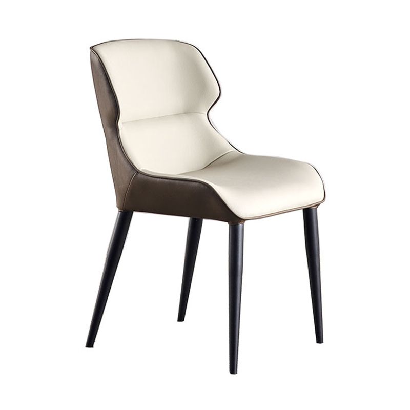 Esszimmer gepolsterter Stuhl Faux Leder Wingback Side Stuhl