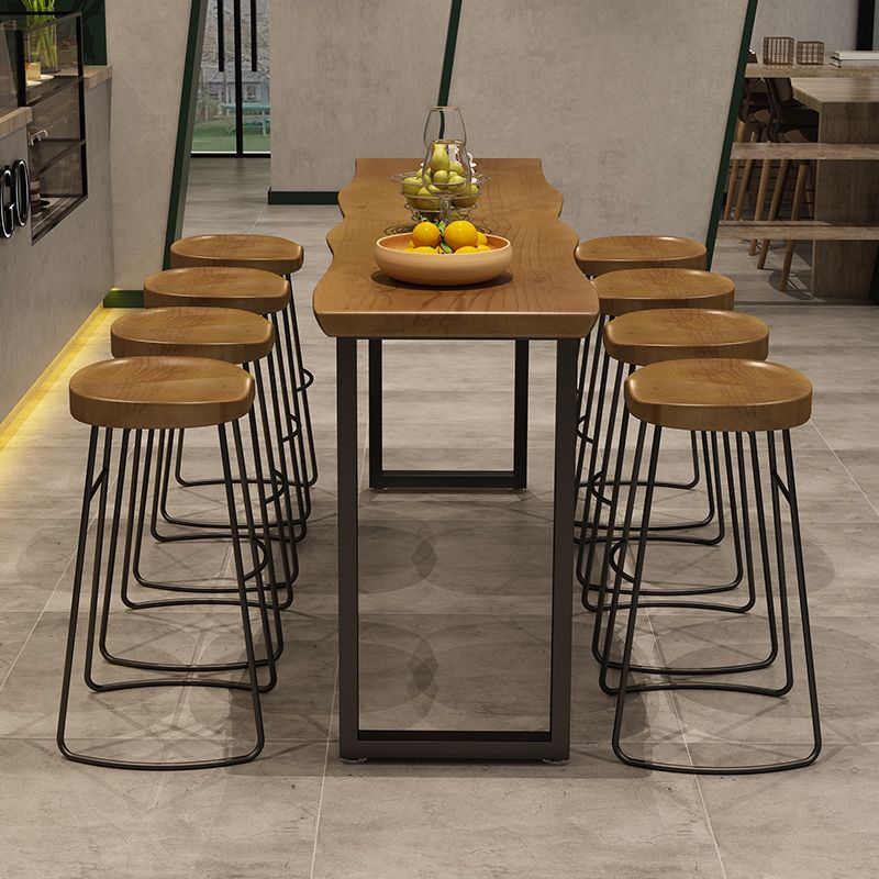 Modern 1/9 Pieces Bar Table Set Rectangle Wood Counter Table with High Stools for Balcony Clearhalo 'Bar Furniture' 'furn' 'furn_home_bar_bar_sets' 'Furniture' 'Home Bars & Bar Sets' 'home_bar_bar_sets' 'Kitchen & Dining Furniture' 1200x1200_157e1b99-1312-4b85-a0ef-d3e6377cce7c