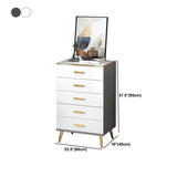 15.74" Wide Modern Accent Chest White Wooden Chest with Drawers