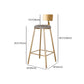 Glam Metal Bar and Counter Stool Low Back Stool with 4 Gold Legs Clearhalo 'Bar Furniture' 'Bar Stools' 'bar_stools' 'furn' 'furn_bar_stools' 'Furniture' 'furniture_bar_stools' 'Kitchen & Dining Furniture' 1200x1200_157f0c2e-75a4-42a4-9691-fe96f2a33def