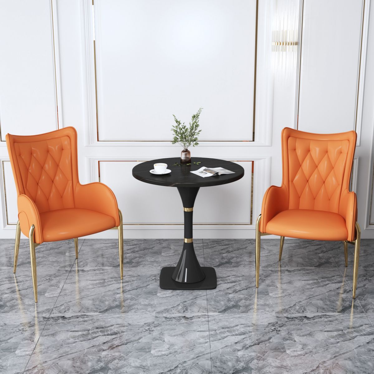 Nordic Metal Dining Room Chair Upholstered Linen Fabric Arm Single Chair for Restaurant Clearhalo ' kitchen&dining_furn' 'Dining Chairs' 'Dining Tables & Seating' 'dining_chair' 'furn' 'furn_dining_chair' 'Furniture' 'furniture_dining_chair' 'Kitchen & Dining Furniture' 'kitchen' 1200x1200_15804008-c361-4df5-b21c-da5545b6f96e