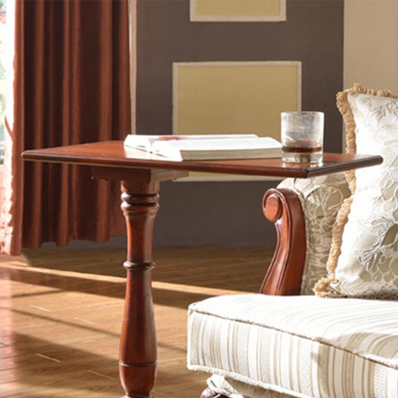 Brown Removable Coffee or End Table in Solid Wood French Country