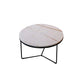 Round Slate Coffee Table Minimalist Coffee Table for Living Room