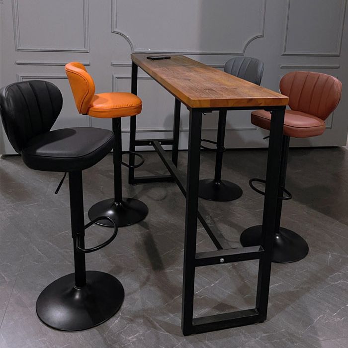 Taburete de bar elevable moderno, taburete de bar de metal con patas de metal para restaurante
