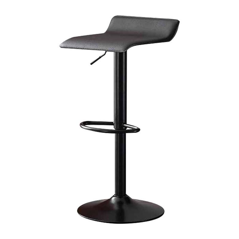 Modern Adjustable Swivel Bar Stool Footrest Low Back Faux Leather Bar Stool Clearhalo 'Bar Furniture' 'Bar Stools' 'bar_stools' 'furn' 'furn_bar_stools' 'furniture_bar_stools' 'Kitchen & Dining Furniture' 'kitchen&dining_furn' 'kitchen' 'kitchen_furn' Furniture' 1200x1200_15831522-a0b7-41e5-b6bd-3b2c5127b79f