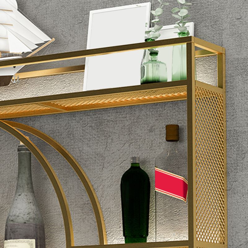 メタルワインホルダーラック現代の壁に取り付けられたワインラックキット光なし