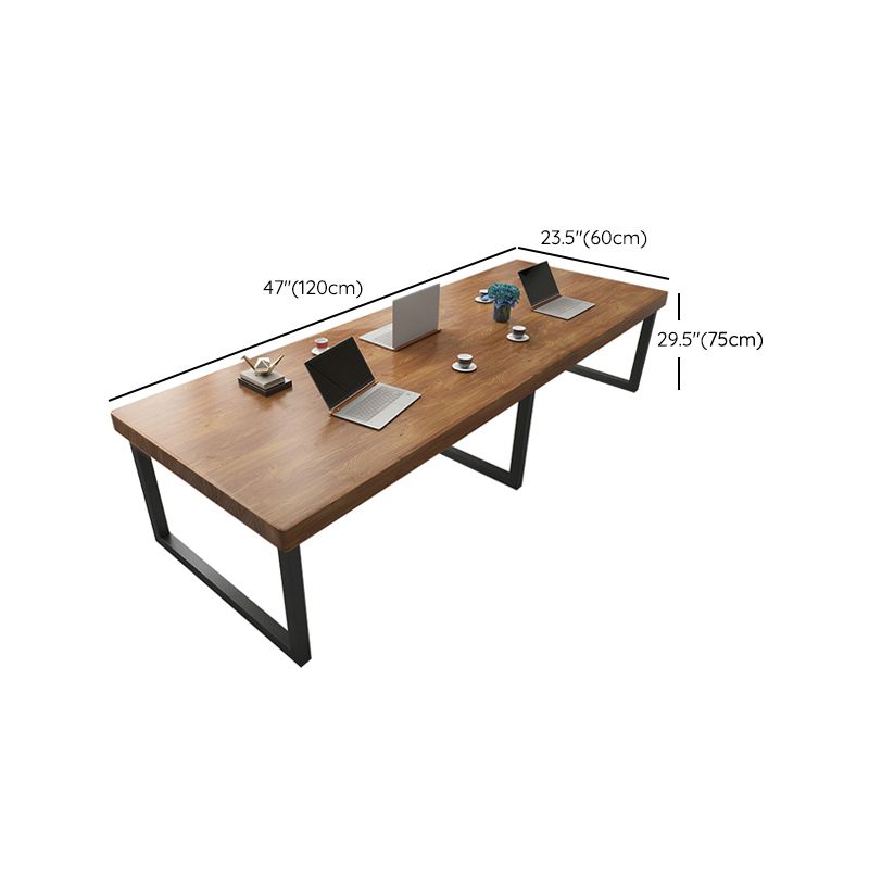 Solid Wood Rectangle Office Desk Industrial 29.53" Tall Writing Desk Clearhalo 'furn' 'furn_office_desk' 'Furniture' 'Office Desks' 'Office Furniture' 'office_desk' 1200x1200_1584bf44-f1dd-4284-ab6c-48d52512c6fe