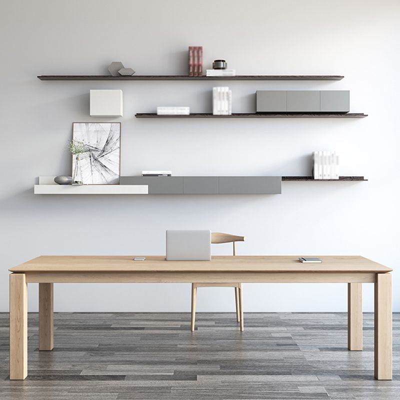 Solid Wood Rectangle Dining Table Modern Contemporary Kitchen Fir Wood Table with 4 Legs Clearhalo ' dining_table' 'Dining Tables & Seating' 'Dining Tables' 'furn' 'furn_dining_table' 'Furniture' 'furniture_dining_table' 'Kitchen & Dining Furniture' 'kitchen&dining_furn' 'kitchen' 'kitchen_dining_table' 1200x1200_1586b3d4-8f16-4141-89f0-b67d028c80cd
