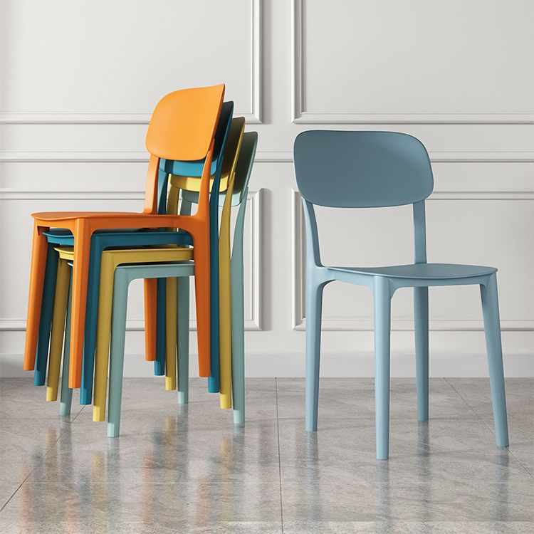 Plastic Dining Chair Modern Kitchen Side Chair 17'' Wide Open Back Dining Side Chair Clearhalo ' kitchen&dining_furn' 'Dining Chairs' 'Dining Tables & Seating' 'dining_chair' 'Furniture' 'furniture_dining_chair' 'Kitchen & Dining Furniture' 'kitchen' 1200x1200_1588a612-f590-4678-8f13-681147f8be54