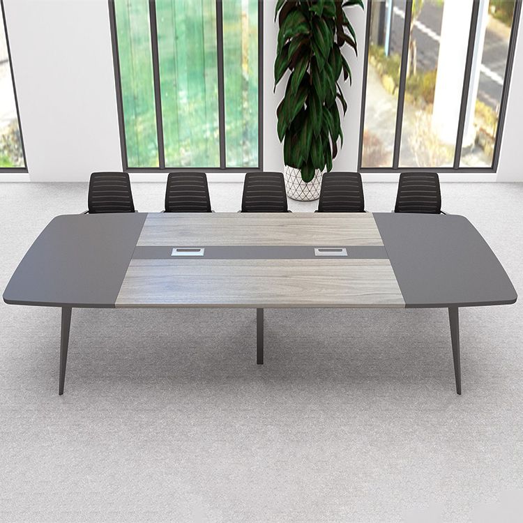 Scrivania industriale di scrittura di rettangolo in legno di gestione dei cavi da ufficio