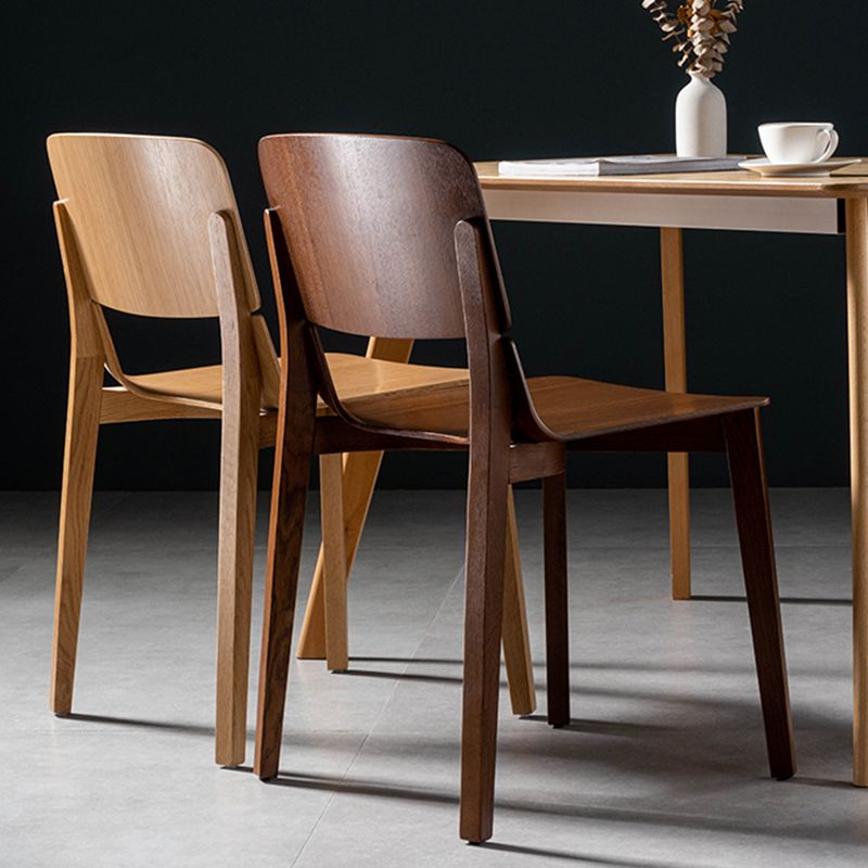 Modern Wood Dining Chair Open Back Dining Armless Side Chairs for Home Clearhalo ' kitchen&dining_furn' 'Dining Chairs' 'Dining Tables & Seating' 'dining_chair' 'furn' 'furn_dining_chair' 'Furniture' 'furniture_dining_chair' 'Kitchen & Dining Furniture' 'kitchen' 1200x1200_158ac383-46b0-4b9a-ae9c-f7e37e566f8e