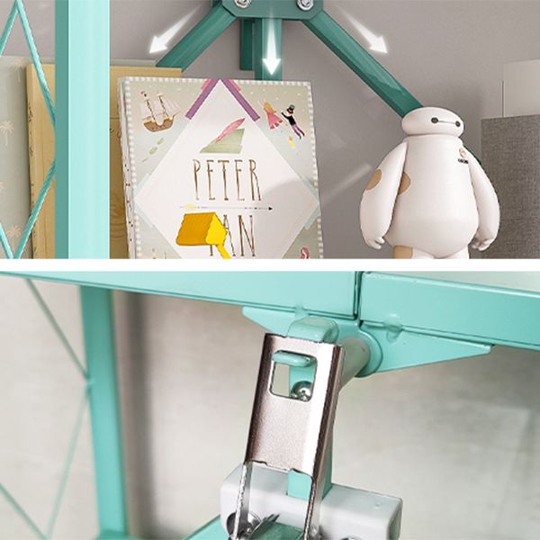 Libreria moderna in metallo, libreria geometrica aperta per qualsiasi stanza